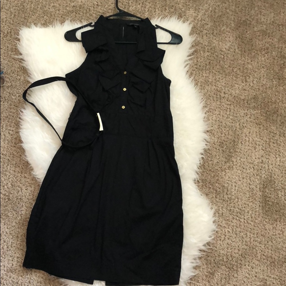 Black Express Ruffle Dress